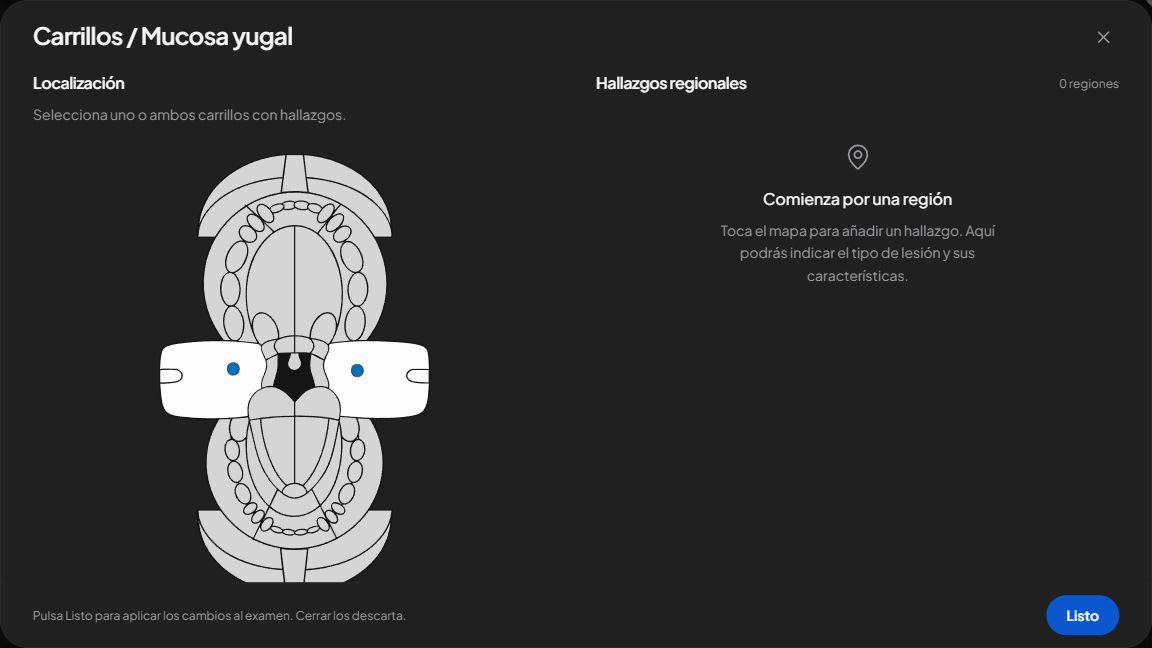 Carrillos y mucosa yugal